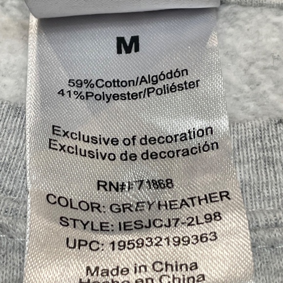 Disney Minnie Mouse Heather Gray Pullover Sweatshirt 3-D Women's Medium - Picture 6 of 12